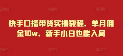 快手口播带货实操教程，单月佣金10w，新手小白也能入局好创网-专注分享网络创业落地实操课程 – 全网首发_高质量项目输出好创网