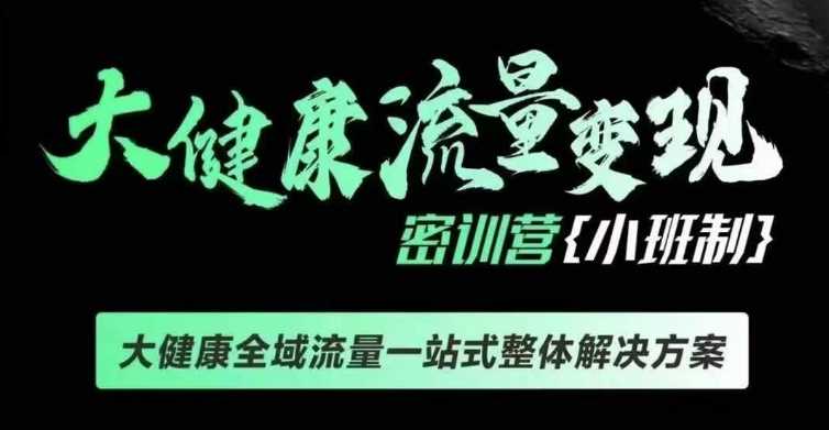 千万级大健康变现课线下课，大健康全域流量一站式整体解决方案好创网-专注分享网络创业落地实操课程 – 全网首发_高质量项目输出好创网