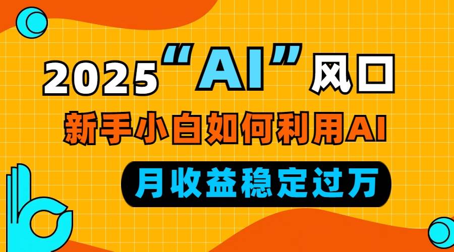 （13821期）2025“ AI ”风口，新手小白如何利用ai，每月收益稳定过万好创网-专注分享网络创业落地实操课程 – 全网首发_高质量项目输出好创网