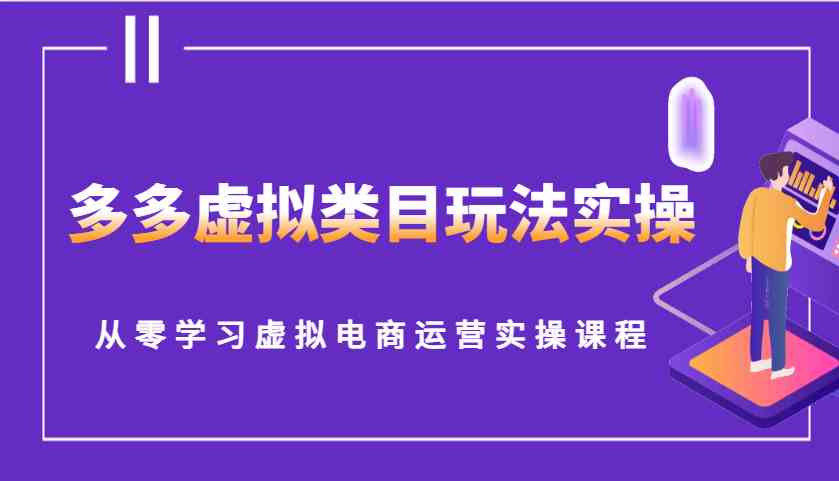 多多虚拟类目玩法实操，从零学习虚拟电商运营实操课程好创网-专注分享网络创业落地实操课程 – 全网首发_高质量项目输出好创网