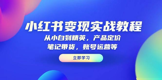 小红书变现实战教程：从小白到精英，产品定价，笔记带货，账号运营等好创网-专注分享网络创业落地实操课程 – 全网首发_高质量项目输出好创网